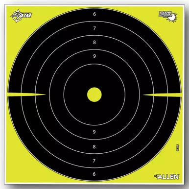 Allen - EZ-Aim - 12" Bullseye - Black/Chartreuse - 12pk - 15214