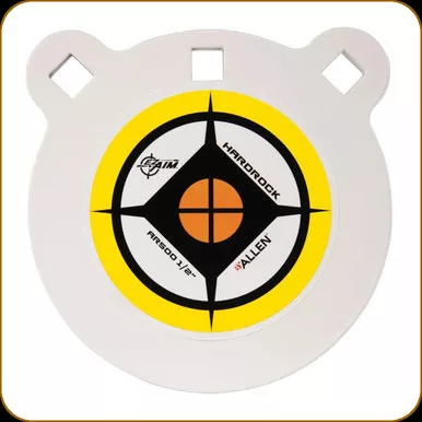 Allen - EZ Aim - AR500 Steel Gong - 6" Round - 1/2" - White - 15597