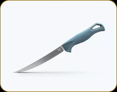 Benchmade - Fishcrafter - 5.97" Blade - CPM-MagnaCut Stainless Steel - Depth Blue Santoprene Handle - 18030