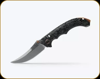 Benchmade - Mini Bedlam - 3.45" Blade - CPM-S90V - Marbled Carbon Fiber Handle - 865-02