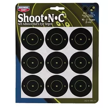 Birchwood Casey 34210 Shoot-N-C AR215 2″ Self Adhesive Round Targets 10 Pack