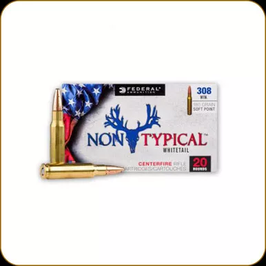 Federal - 308 Win - 180 Gr - Non-Typical Whitetail - Jacketed Soft Point - 20ct - 308DT180