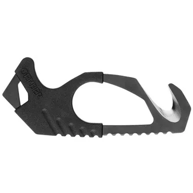 Gerber Strap Cutter Hook Knife 420HC Steel Blade, Molded Rubber Grip