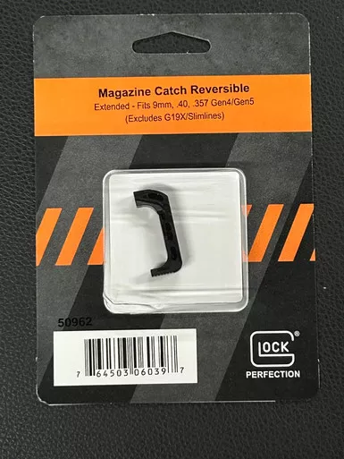 Glock OEM Ext Mag Catch Reversible +0.75 Extended