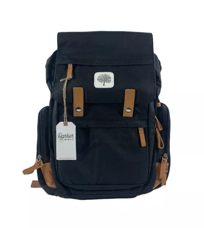 Parker Baby Co. Birch Bag Diaper Backpack, Black