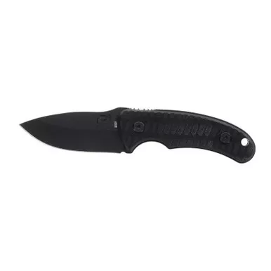 Schrade 1182519 Wolverine Mini Fixed Knife 2.5" 65MN Drop Point Blade, Black G10 Handle