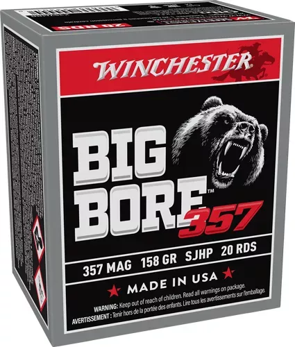 WINCHESTER BIG BORE 357 MAG – 158GR JHP 20RD 10BX/CS